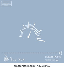Speedometer icon or sign with arrow