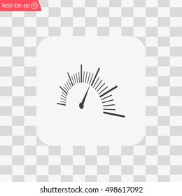 Speedometer icon or sign with arrow