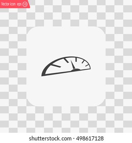 Speedometer icon or sign with arrow
