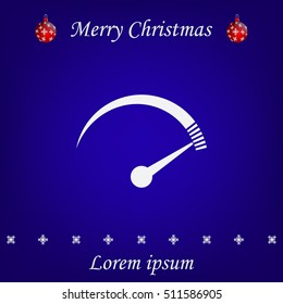 Speedometer icon or sign with arrow