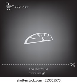 Speedometer icon or sign with arrow