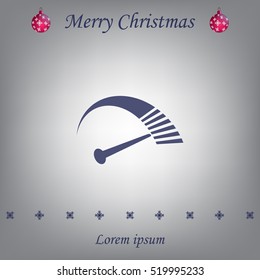 Speedometer icon or sign with arrow