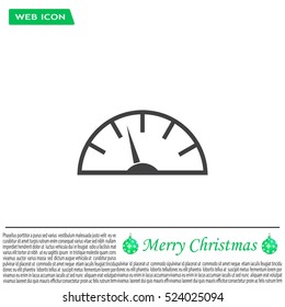 Speedometer icon or sign with arrow