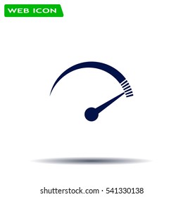 Speedometer icon or sign with arrow