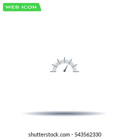Speedometer icon or sign with arrow