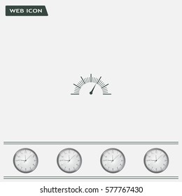 Speedometer icon or sign with arrow