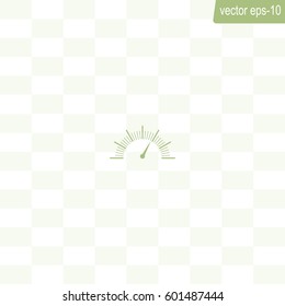 Speedometer icon or sign with arrow