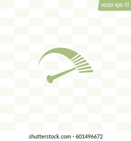 Speedometer icon or sign with arrow