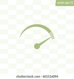 Speedometer icon or sign with arrow