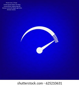Speedometer icon or sign with arrow
