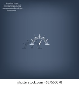 Speedometer icon or sign with arrow