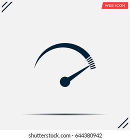 Speedometer icon or sign with arrow