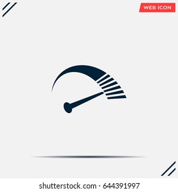 Speedometer icon or sign with arrow