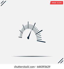 Speedometer icon or sign with arrow