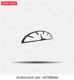 Speedometer icon or sign with arrow