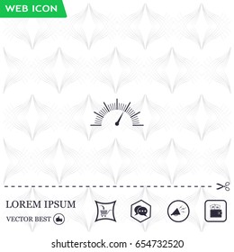Speedometer icon or sign with arrow