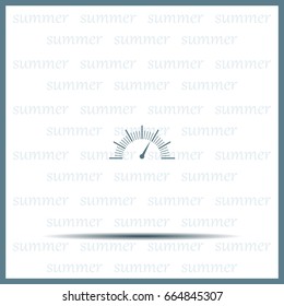 Speedometer icon or sign with arrow