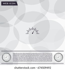 Speedometer icon or sign with arrow