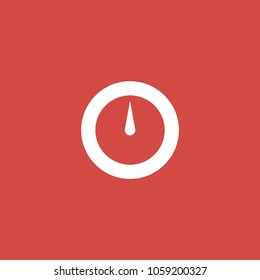 speedometer icon. sign design. red background
