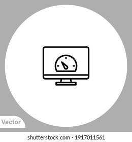Speedometer icon sign vector,Symbol, logo illustration for web and mobile