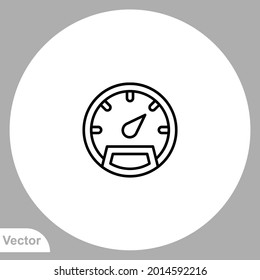 Speedometer icon sign vector,Symbol, logo illustration for web and mobile