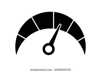 speedometer icon. Speedometer Silhouette Icon .