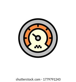 Geschwindigkeitsmesser-Symbol. Einfache Farbe mit umrissenen Vektorelementen von Taxi-Service-Icons für i und ux, Website oder mobile Anwendungen