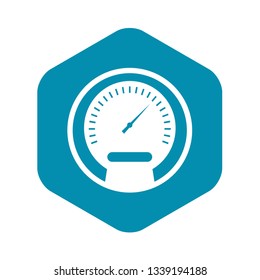 Speedometer icon in simple style isolated vector illustration. Auto spare parts symbol
