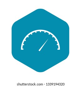 Speedometer icon in simple style isolated vector illustration. Auto spare parts symbol