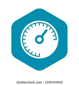 Speedometer icon in simple style isolated vector illustration. Auto spare parts symbol