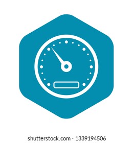 Speedometer icon in simple style isolated vector illustration. Auto spare parts symbol