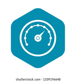 Speedometer icon in simple style isolated vector illustration. Auto spare parts symbol