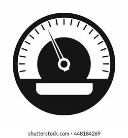 Speedometer icon in simple style isolated vector illustration. Auto spare parts symbol