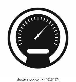 Speedometer icon in simple style isolated vector illustration. Auto spare parts symbol