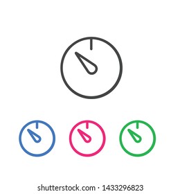 Speedometer icon in simple style on a white background vector illustration