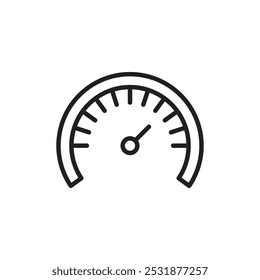 Speedometer icon Simple thin outline