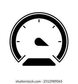 speedometer icon solid vector design in trendy style