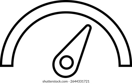 Ícone do velocímetro. Linha do ícone do indicador de velocidade. Feedback Conceito de desempenho do medidor de classificação Vetor de escala de nível do painel para aplicativos Sinal de velocidade rápida barômetros baixos e altos, medidor, pontuação progresso