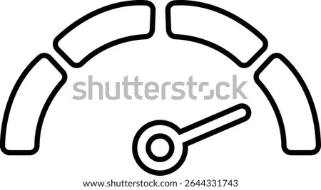 Speedometer icon. Speed indicator icon line. Feedback Rating meter performance concept Dashboard level scale vector for apps Fast speed sign low and high barometers, gauge, score progress