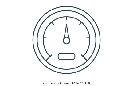 Speedometer icon for speed measurement and performance
