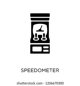 Speedometer icon. Speedometer symbol design from Arcade collection.