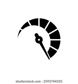 Speedometer icon or speedometer symbol design vector illustration isolated on white background.