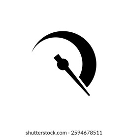 Speedometer icon or speedometer symbol design vector illustration isolated on white background.