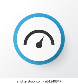 Speedometer Icon Symbol. Premium Quality Isolated Chronometer Element In Trendy Style.