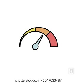 Speedometer icon. Speedometer Symbol sign for mobile concept and web design. Vector icon, Logo illustration, Vector graphics
