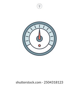 Speedometer icon symbol vector illustration isolated on white background