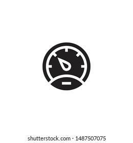 Speedometer icon. Tachometer vector icon and indicator sign. Performance measurement symbol. Vector illustration