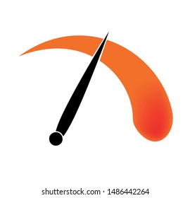 Speedometer icon template. Speedometer symbol vector sign. Simple logo vector illustration for graphic and web design. The tachometer, speedometer and indicator icon. Performance measurement symbol.