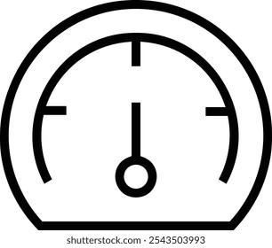 speedometer icon. Thin linear style design isolated on white background