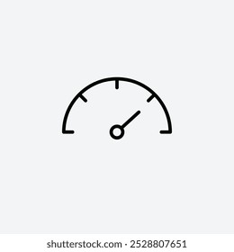 Speedometer icon in tree different line stroke sizes.